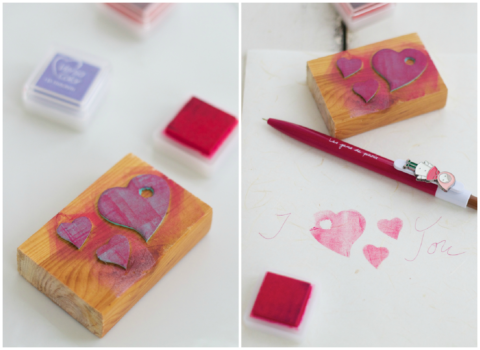 my first handcrafted stamp - a heart